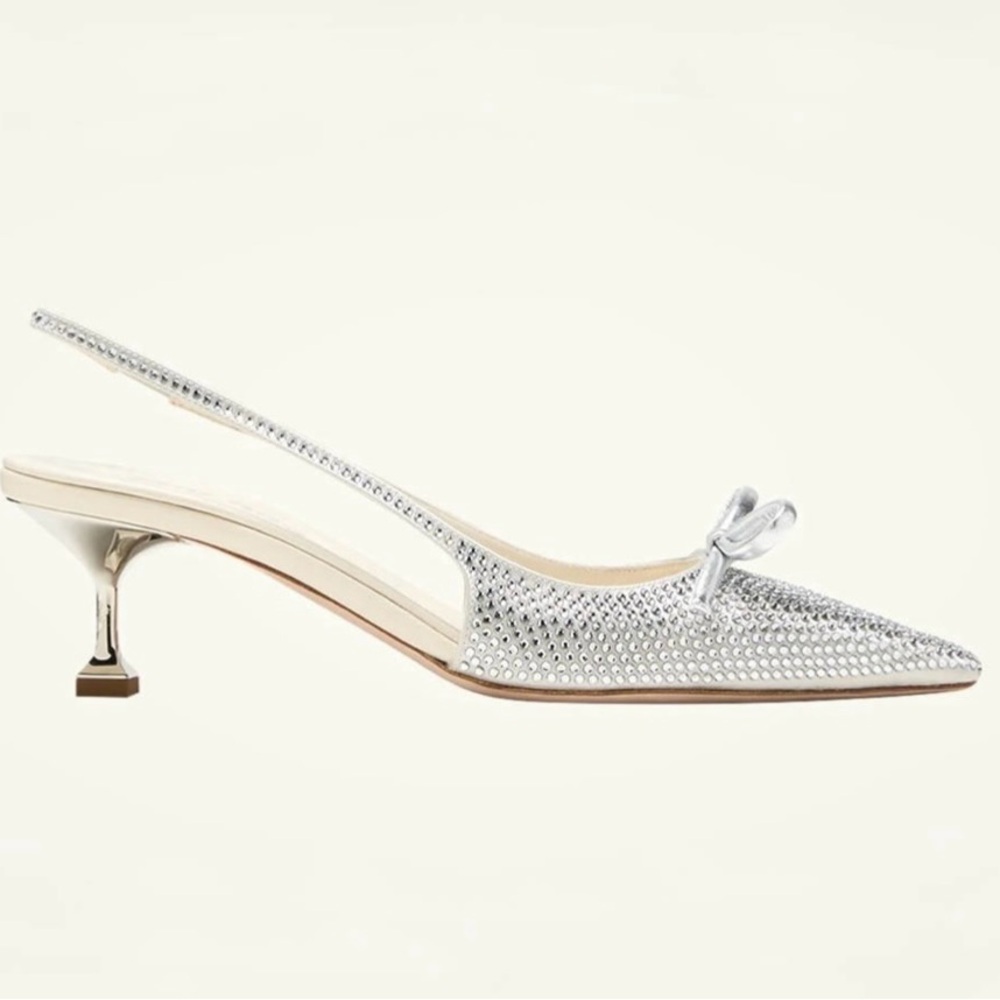 Miu Miu Silver Slingback Heels